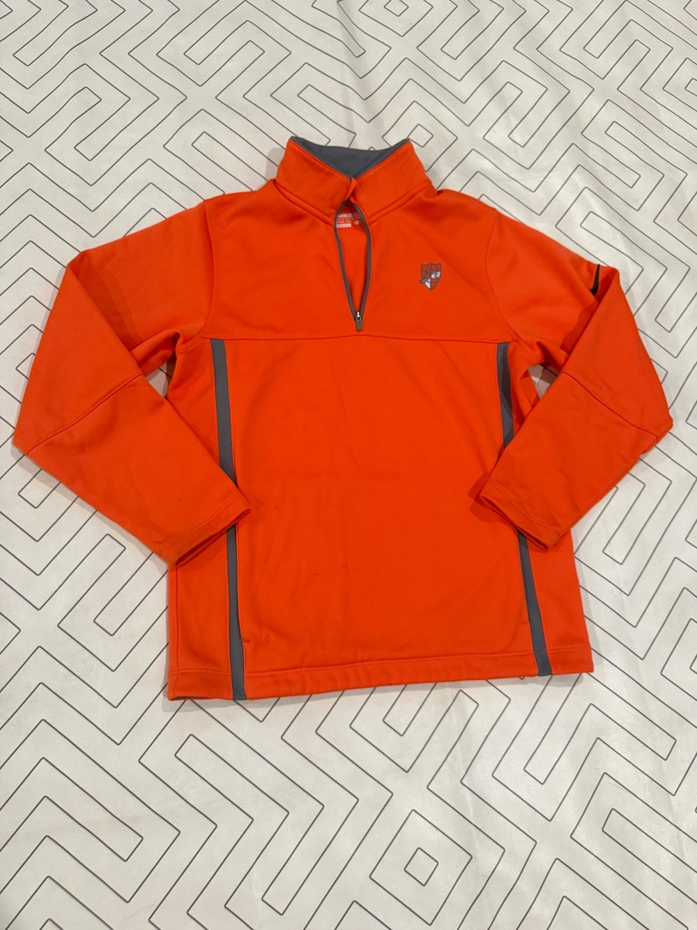 Nike Golf Orange Fleece Pullover Quarter-Zip